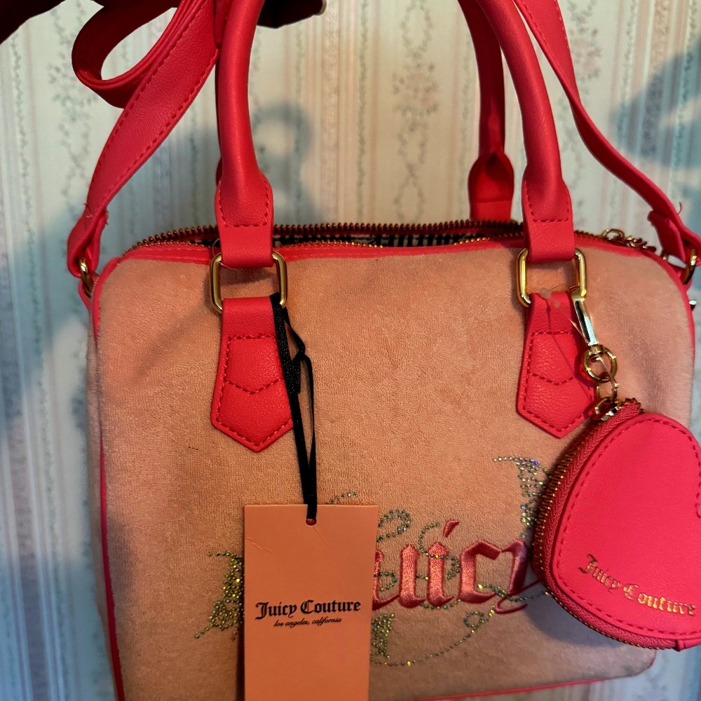 Juicy Couture wingin it satchel pink diamond bag